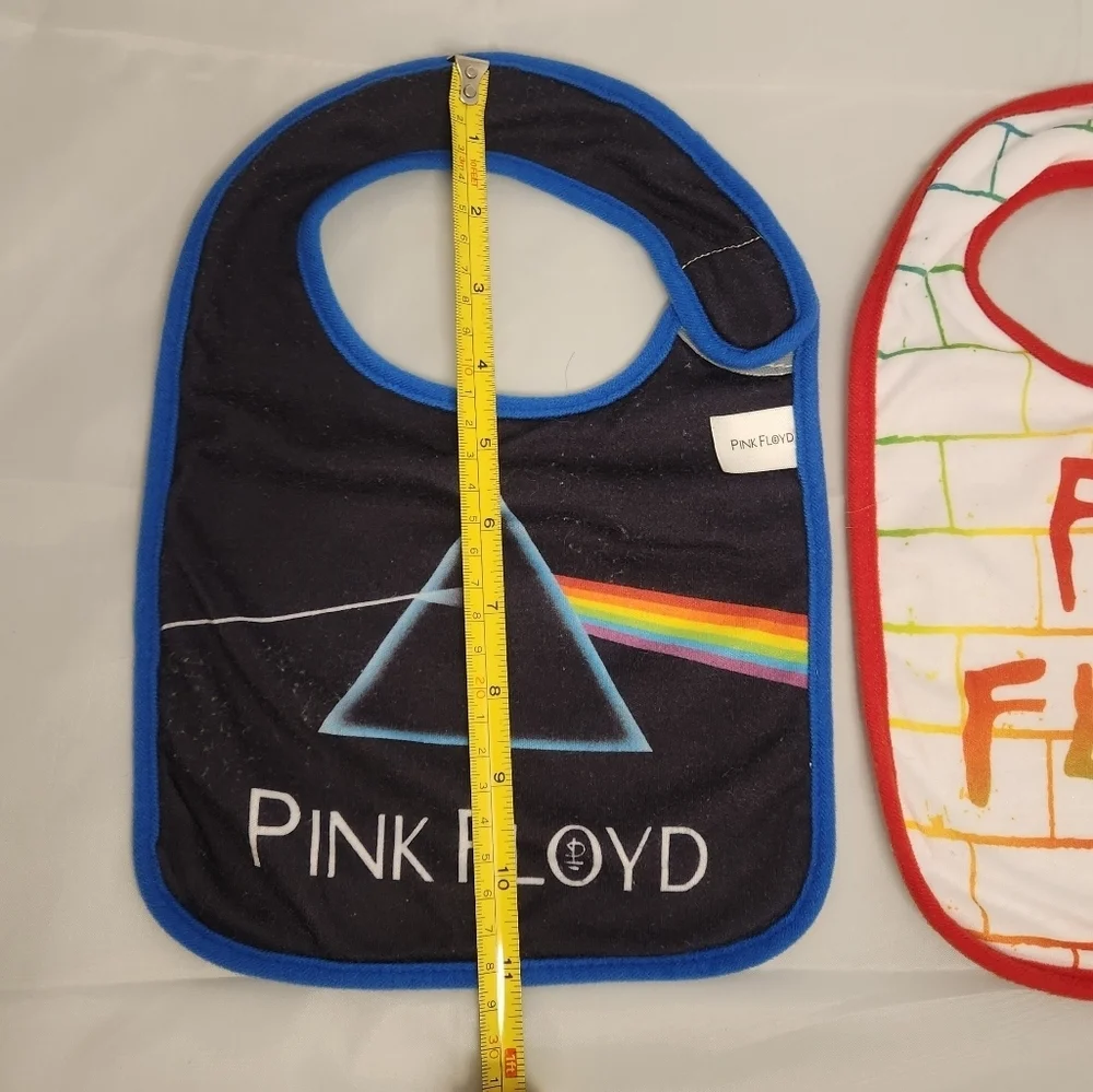 Daphyls Pink Floyd Pair of Baby Bibs One Size